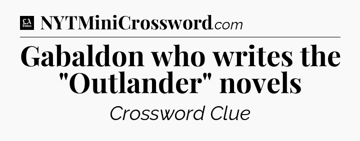 Gabaldon who writes the 