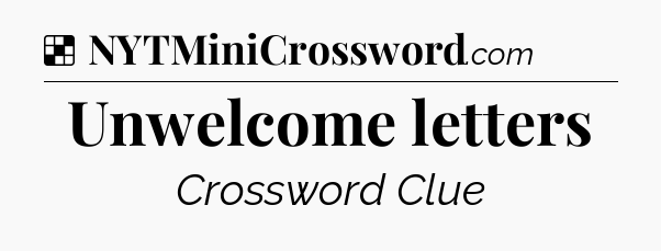 Solution: Unwelcome letters - NYT Crossword
