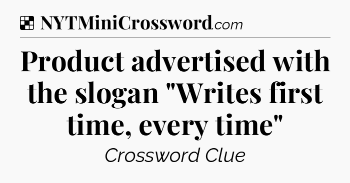 Solution: Product advertised with the slogan 