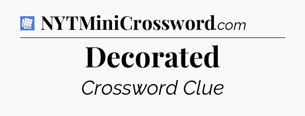 Decorated Puzzle Page Crossword Clue