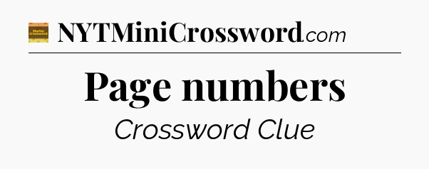 Page numbers - Eugene Sheffer Crossword
