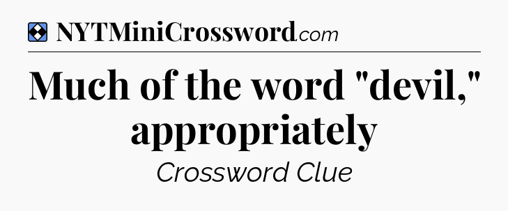 Solution: Much of the word 