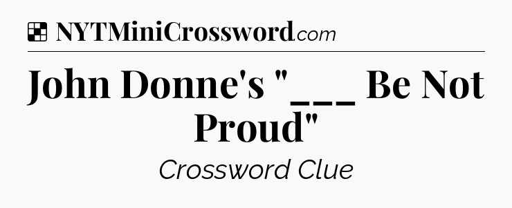 Solution: John Donne's 