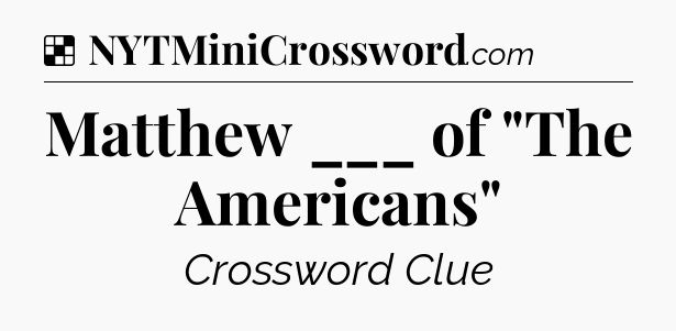 Solution: Matthew ___ of 