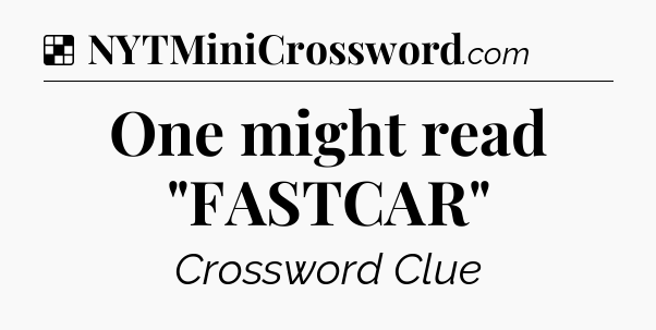 Solution: One might read 