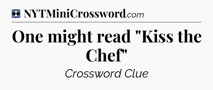 Solution: One might read 