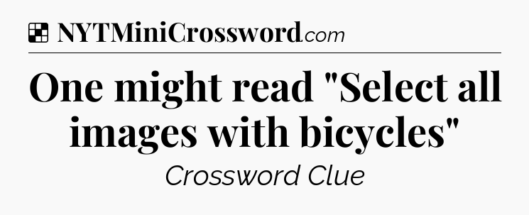 Solution: One might read 