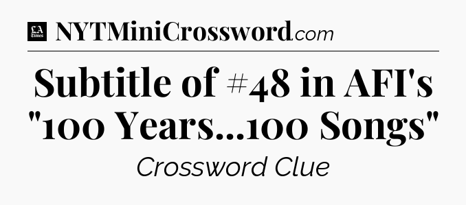 Subtitle of #48 in AFI's 