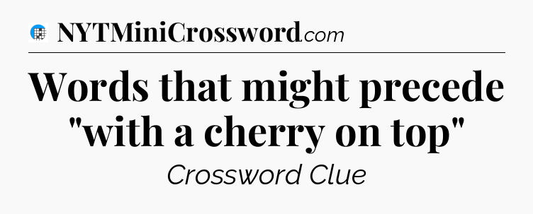 Words that might precede 