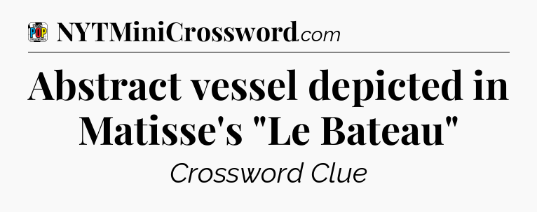 Abstract vessel depicted in Matisse's 