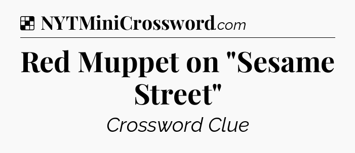 Solution: Red Muppet on 