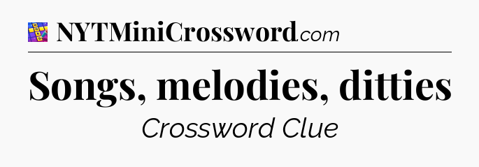 Songs, melodies, ditties Codycross