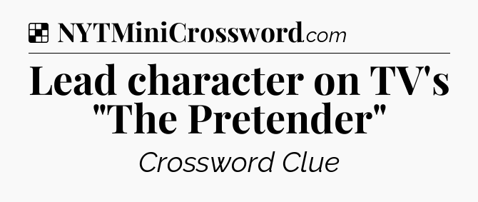 Solution: Lead character on TV's 