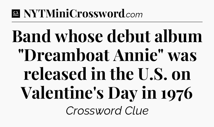 Band whose debut album 