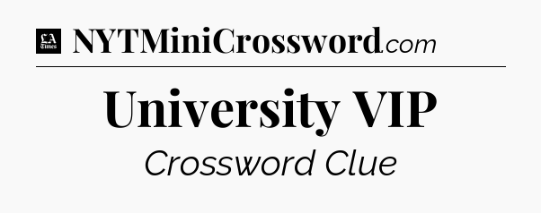 University VIP - LA Times Crossword