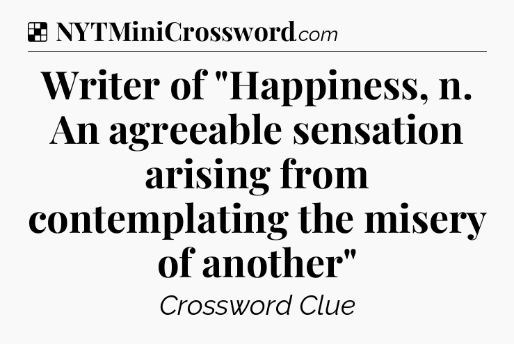 Solution: Writer of 