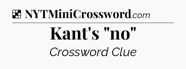 Solution: Kant's 