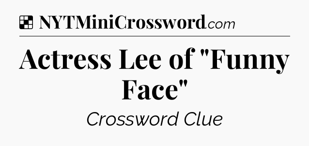Solution: Actress Lee of 