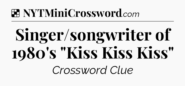 Solution: Singer/songwriter of 1980's 