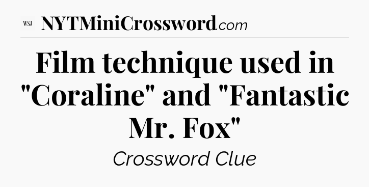 Film technique used in 