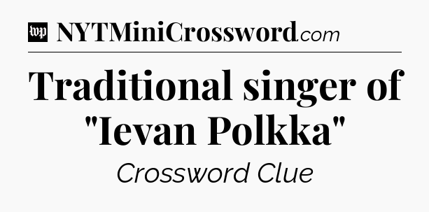 Traditional singer of 