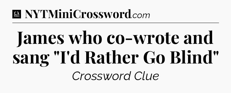 James who co-wrote and sang 