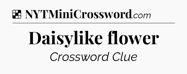 Solution: Daisylike flower - NYT Crossword
