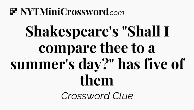 Solution: Shakespeare's 