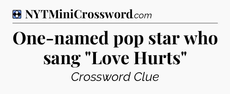 Solution: One-named pop star who sang 