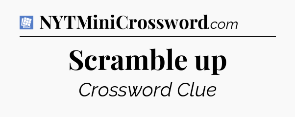 Scramble up Puzzle Page Crossword Clue