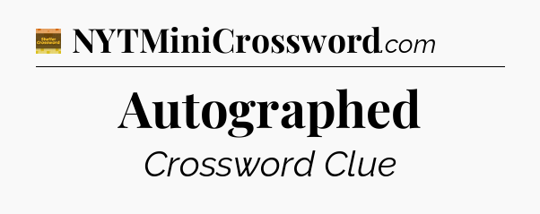 Autographed - Eugene Sheffer Crossword