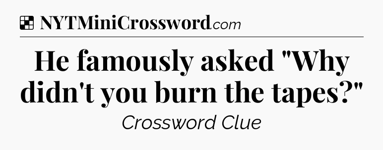 Solution: He famously asked 