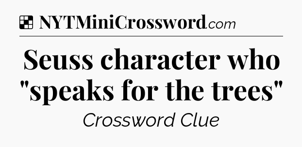 Solution: Seuss character who 