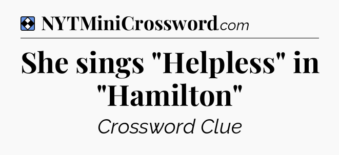 Solution: She sings 