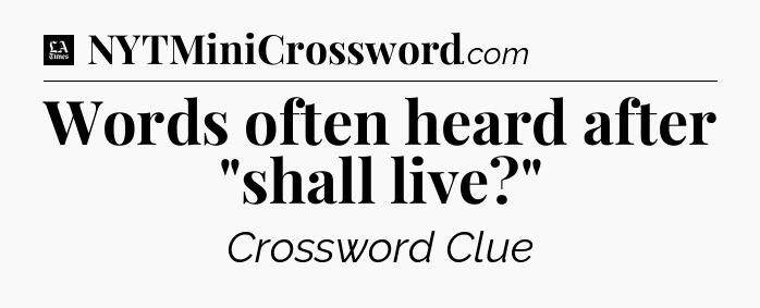 Words often heard after 