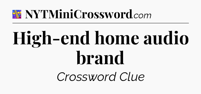 High-end home audio brand Codycross