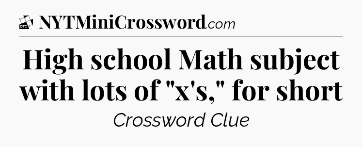 High school Math subject with lots of 