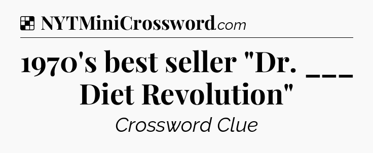 Solution: 1970's best seller 