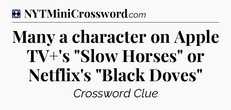 Solution: Many a character on Apple TV+'s 