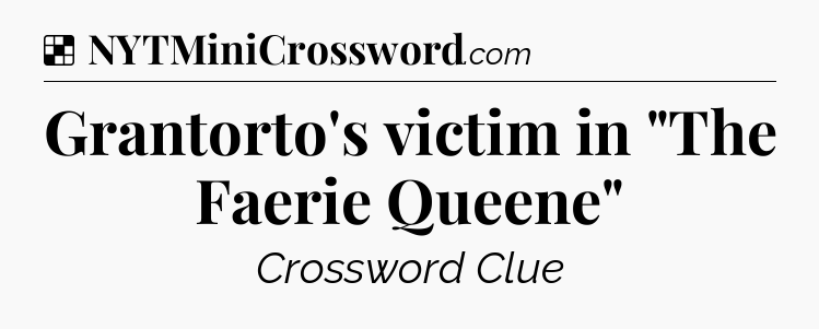 Solution: Grantorto's victim in 