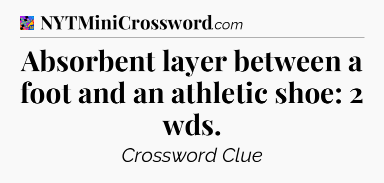 Absorbent layer between a foot and an athletic shoe: 2 wds Crossword Clue
