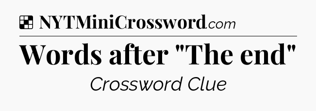 Solution: Words after 