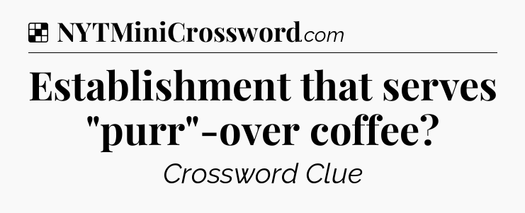 Solution: Establishment that serves 