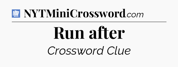 Run after Puzzle Page Crossword Clue
