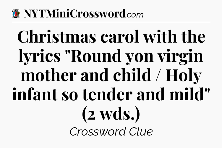 Christmas carol with the lyrics 