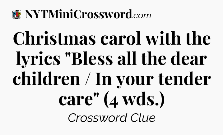 Christmas carol with the lyrics 