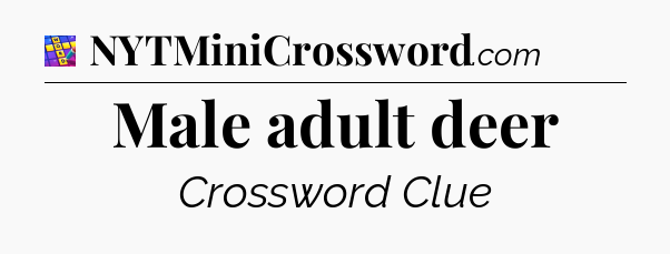 Male adult deer Codycross