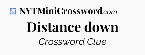 Distance down Puzzle Page Crossword Clue