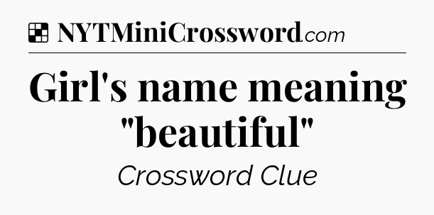 Solution: Girl's name meaning 