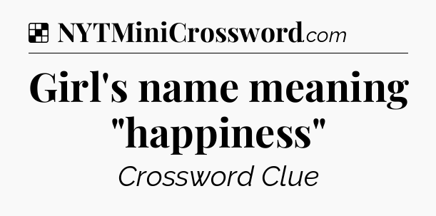 Solution: Girl's name meaning 